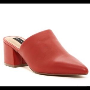 Red Steve Madden mules